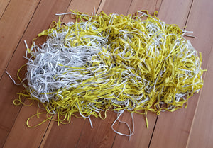 1/8" - 1/4" Knit Elastic - White & Yellow - Bulk 500 Yards