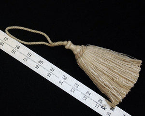5 1/2" Tassel Taupe & Pearl