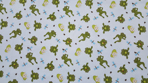 Frog & Lily Pad Flannel Fabric