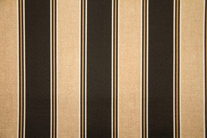 55" Black & Taupe Striped Indoor & Outdoor Fabric