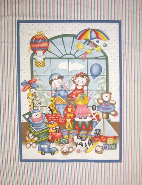 Toy Time 100% Cotton Baby Panel Fabric