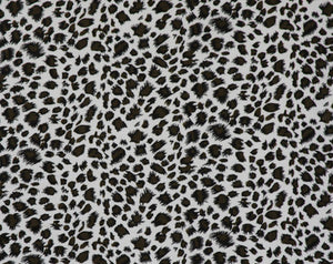 Black & White Leopard Corduroy Fabric