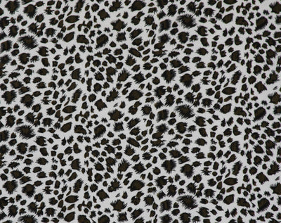 Black & White Leopard Corduroy Fabric