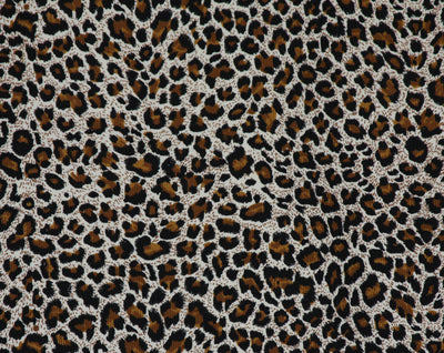 Leopard Corduroy Fabric- Brown on Ivory