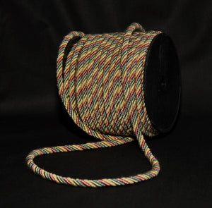 1/4" Celery, Medium Pink, Yellow Gold & Teal Green Decorative Cording