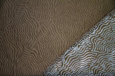 Discount Fabric JACQUARD Bronze Wave Drapery