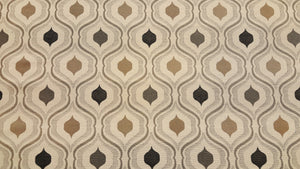 Discount Fabric JACQUARD Gray, Taupe & Charcoal Geometric Drapery