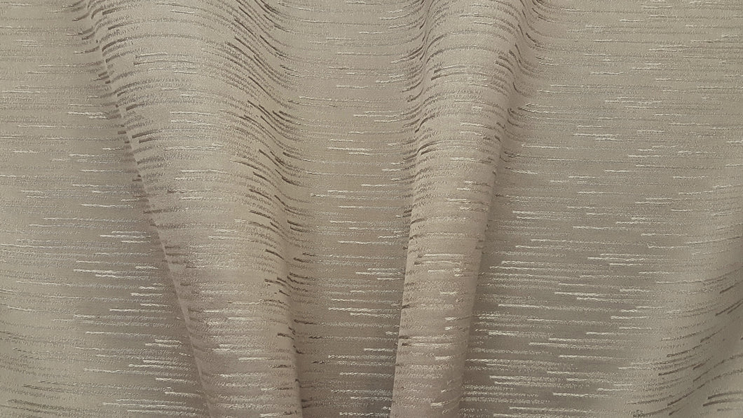 Discount Fabric JACQUARD Taupe Slub Drapery