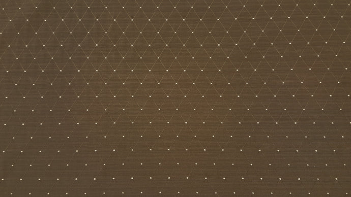 Discount Fabric JACQUARD Taupe & Beige Diamond Drapery