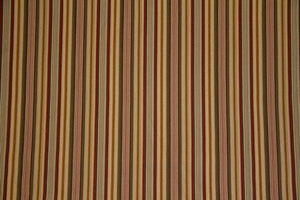 Discount Fabric JACQUARD Olive, Gold & Red Stripe Drapery