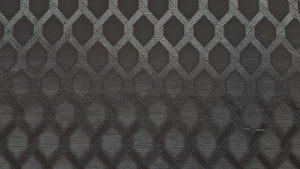 Discount Fabric JACQUARD Dark Gray Interlocking Link Geometric Drapery