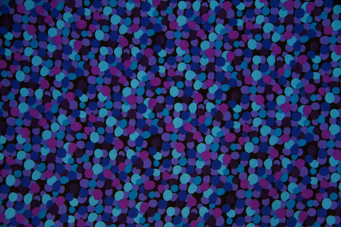 Violet, Blue & Aqua Dot Koshibo Fabric