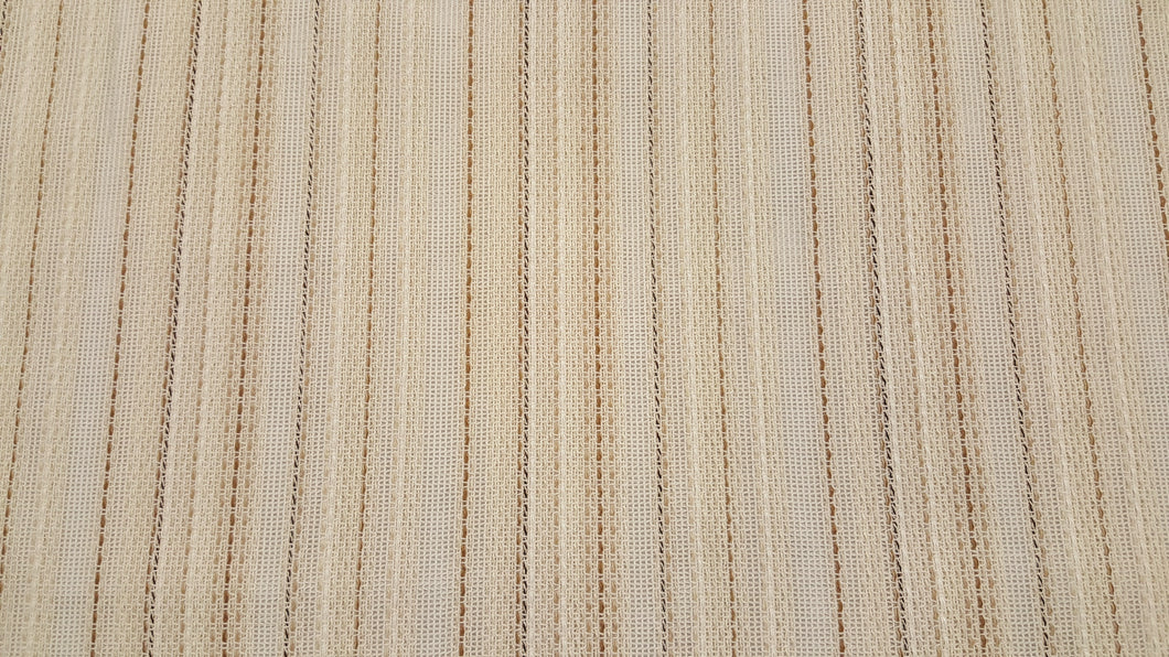 Discount Fabric OPEN WEAVE DRAPERY Earthtone Stripe