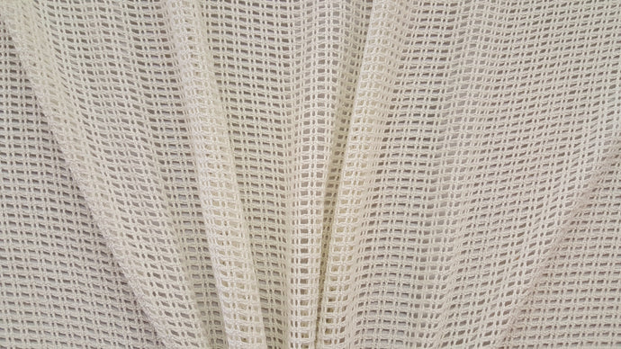 Beige/Gold Sparkle Loosely Woven Stripe Drapery Fabric, Fabric By the Yard