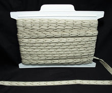 7/8" Braided Trim - Light Sage & Cream - 5 Yards or 25 Yards