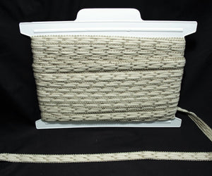 7/8" Braided Trim - Light Sage & Cream - 5 Yards or 25 Yards