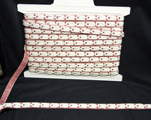 7/8" Braided Trim - Dusty Rose & Cream - 5 Yards or 25 Yards