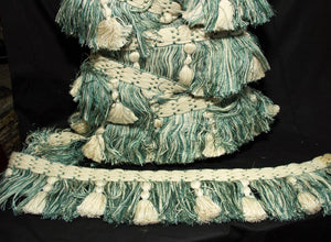 Teal & Creme Decorative Fringe
