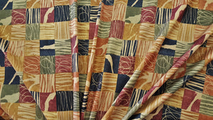 Discount Fabric DRAPERY OR BEDSPREAD Abstract Autumn Square