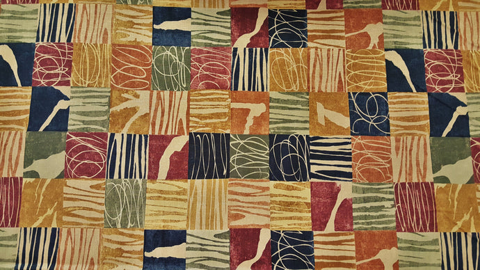 Discount Fabric DRAPERY OR BEDSPREAD Abstract Autumn Square