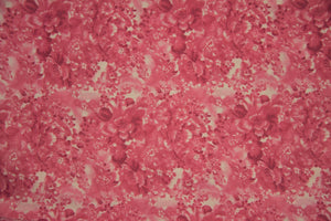 108" Pink Extra Wide 100% Cotton Fabric - Faded Floral