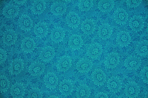 108" Turquoise Extra Wide 100% Cotton Fabric - Lacy
