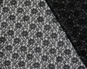 Black Raschel Lace Fabric