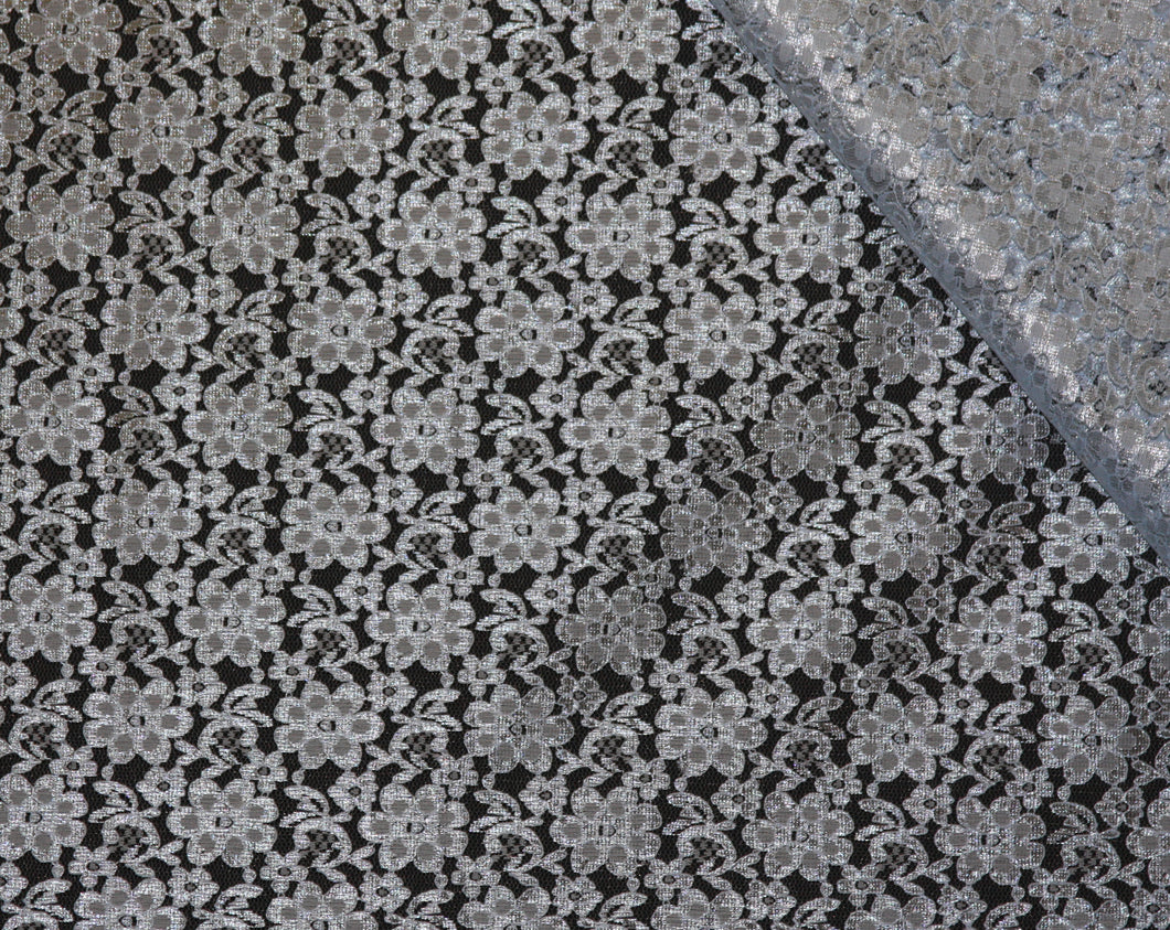 Light Blue Raschel Lace Fabric