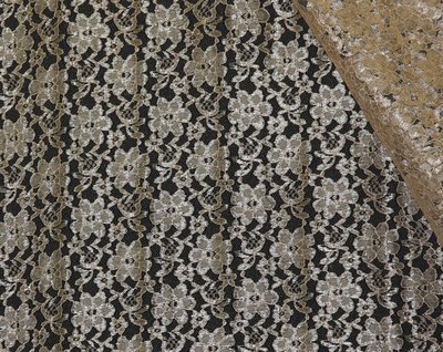 Gold Raschel Lace Fabric
