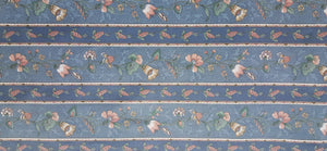 Discount Fabric POLY/COTTON - 11 7/8" Wide - Striped Floral