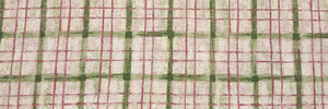 Discount Fabric DRAPERY - 5 1/2" Wide - Green, Mauve & Ivory Shaded Plaid