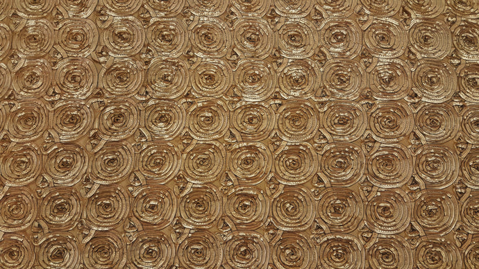 Gold Large Organza Rosette Taffeta Fabric