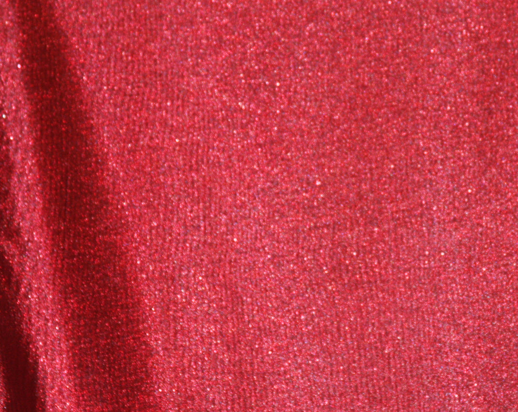Red Metallic Tissue Illusion Fabric
