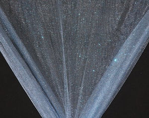 Light Blue Sparkle Glitter Tulle - WHOLESALE FABRIC - 15 Yard Bolt