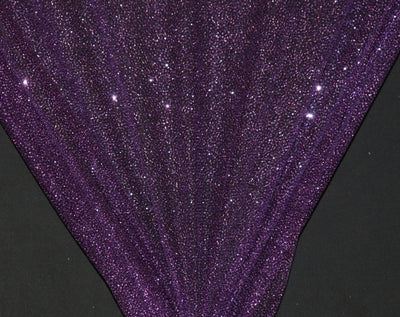 Plum Sparkle Glitter Tulle Fabric