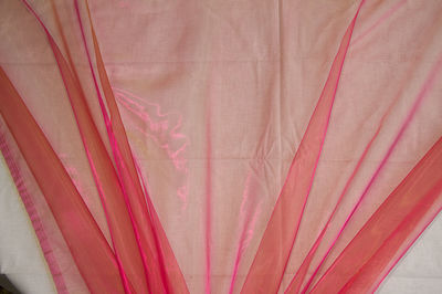 Pink Yellow Organza Fabric