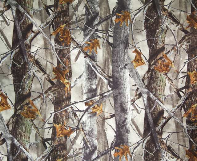 True Timber Tan XD3 Camouflage Charmeuse Satin Fabric