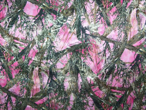 True Timber Pink Camouflage Charmeuse Satin Fabric