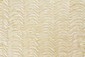 Ivory Ribbon Wave Rosette Taffeta Fabric