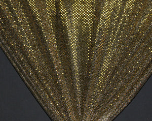 Black/Gold Dot Sequin Knit Fabric
