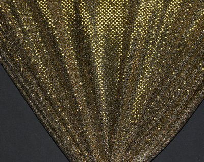 Black/Gold Dot Sequin Knit - WHOLESALE FABRIC - 12 Yard Bolt