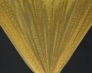Gold Dot Sequin Knit - WHOLESALE FABRIC - 12 Yard Bolt