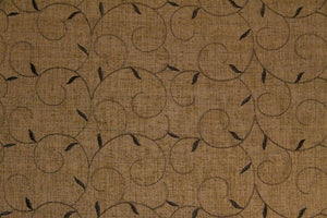 Discount Fabric SEMI-SHEER Black & Gold Embroidered Drapery