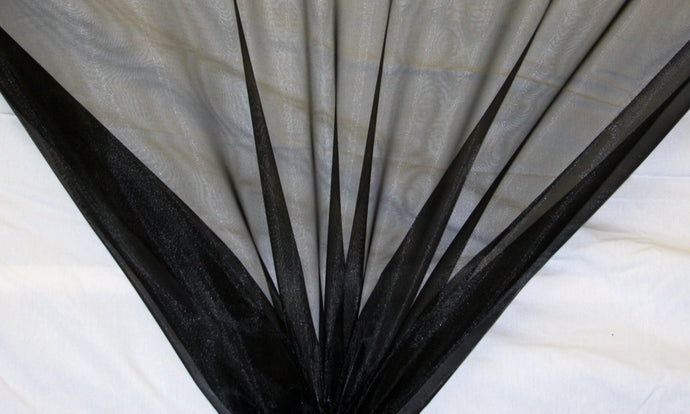 Black Twinkle Organza Fabric