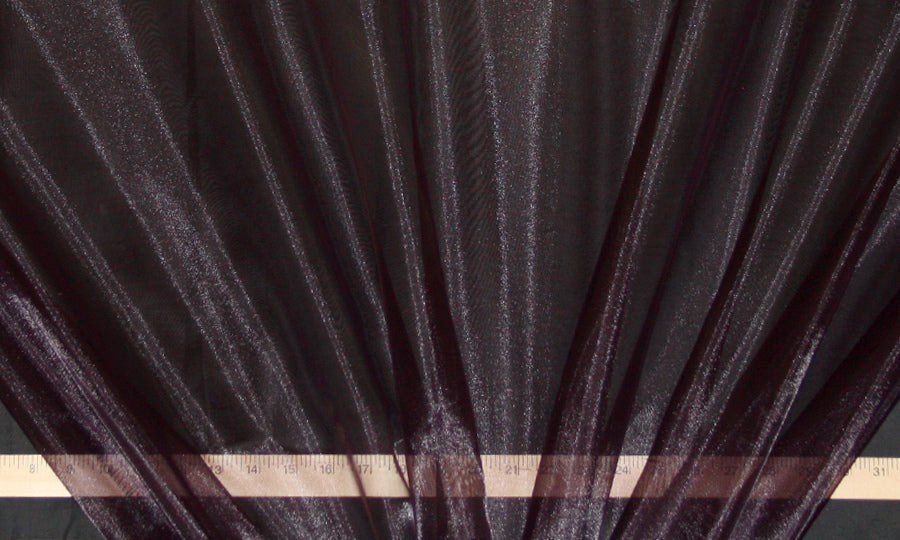 Plum Twinkle Organza Fabric