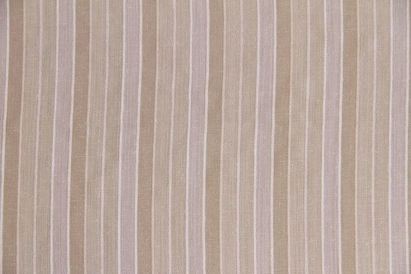 Discount Fabric SEMI-SHEER Taupe Tones Stripe Drapery