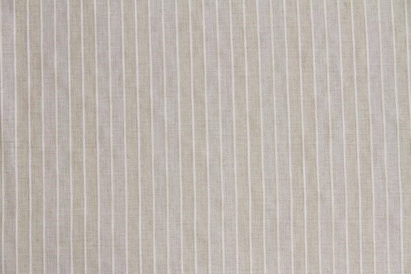 Discount Fabric SEMI-SHEER White & Creme Stripe Drapery