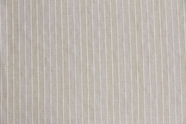 Discount Fabric SEMI-SHEER White & Creme Stripe Drapery
