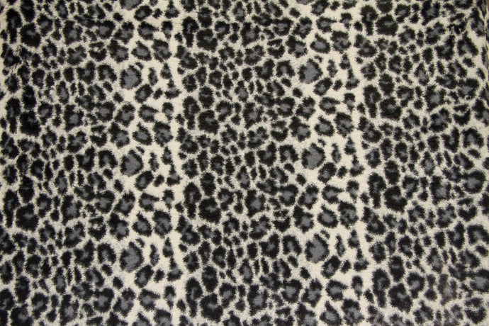 Safari Minky Fabric--Snow Leopard