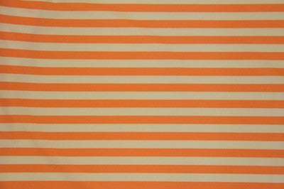 Ivory/Orange Striped Nylon Spandex Fabric
